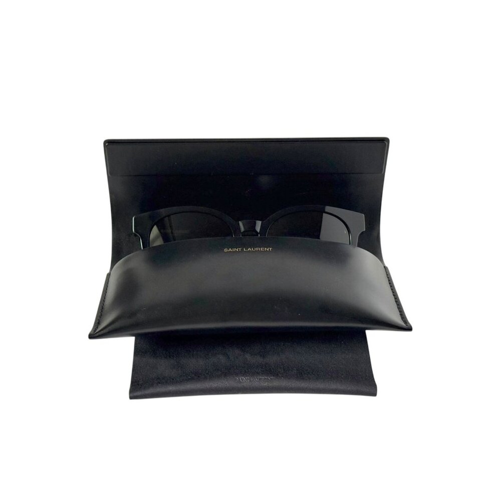 Saint Lauren Paris SL M25/K 001 Black Sunglasses 58mm Handmade in Italy Unisex - Picture 12 of 15
